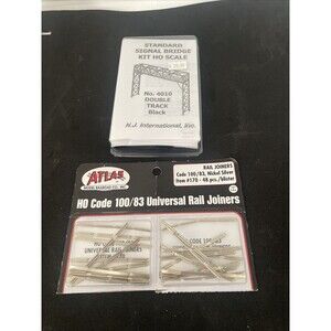 NJ Two-Track Signal Bridge Kit - Black - HO-Scale and Universal Rail joiners